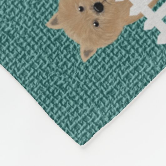 Norwich Terrier Fleece Deken (Hoek)