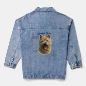 Norwich Terrier Geschiedenis Ontwerp Denim Jacket (Achterkant)