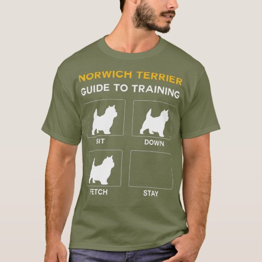 Norwich Terrier Guide to training Dog Obedience T-shirt (Voorkant)