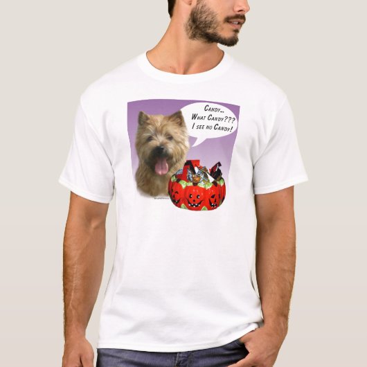 Norwich Terrier Halloween Snoep T-shirt (Voorkant)