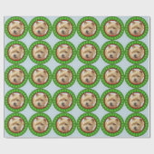Norwich Terrier Happy Howliday Cadeaupapier (Vlak)