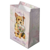 Norwich Terrier Heart mama Medium Cadeauzakje (Voorkant Gekanteld)