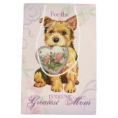 Norwich Terrier Heart mama Medium Cadeauzakje (Achterkant)