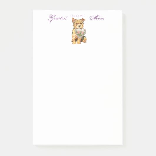 Norwich Terrier Heart mama Post-it® Notes (Voorkant)