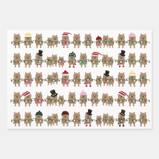 Norwich Terrier Holiday Wrapping Paper Sheets (Voorkant 3)