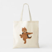 Norwich Terrier hond doet yoga Canvas tas (Achterkant)
