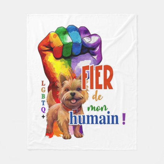 Norwich Terrier hond Fleece Deken (Voorkant)