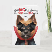 Norwich Terrier Hond Grappig Count DOGcula Hallowe Feestdagen Kaart (Voorkant)