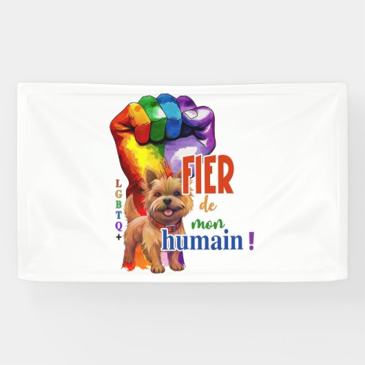 Norwich Terrier hond Spandoek (Horizontaal)