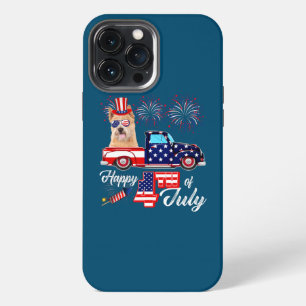 Norwich Terrier Hond Zonnebril Amerikaanse Vlag Op iPhone 13 Pro Max Hoesje