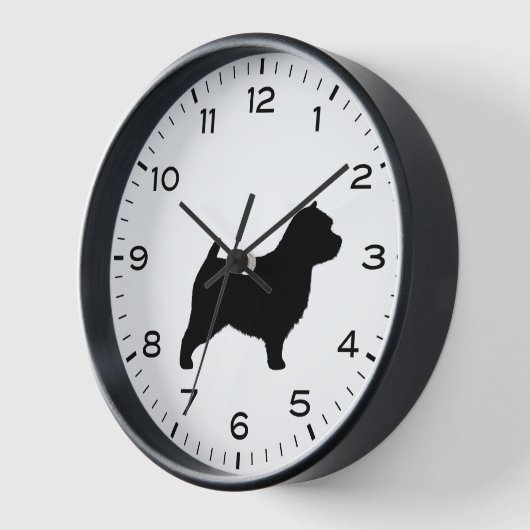 Norwich Terrier Hondenras Silhouette (Hoek)