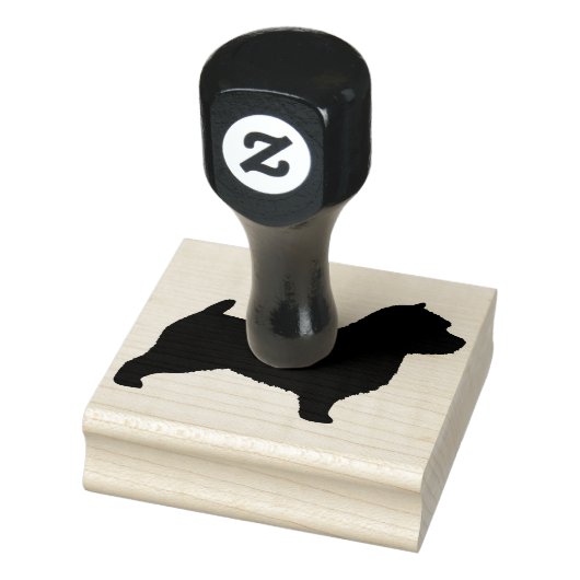 Norwich Terrier Hondenras Silhouette Rubberstempel (Stempel)
