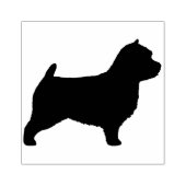Norwich Terrier Hondenras Silhouette Rubberstempel (Afrduk)