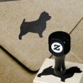 Norwich Terrier Hondenras Silhouette Rubberstempel