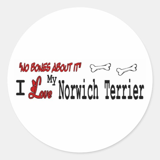 Norwich Terrier (I Love) Sticker (Voorkant)
