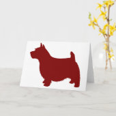 Norwich Terrier Kaart (Gele Bloem)