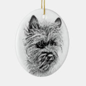 Norwich Terrier Keramisch Ornament (Rechts)