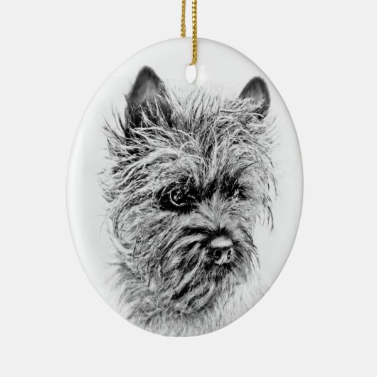 Norwich Terrier Keramisch Ornament (Rechts)