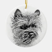 Norwich Terrier Keramisch Ornament (Voorkant)