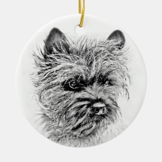 Norwich Terrier Keramisch Ornament (Voorkant)
