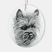 Norwich Terrier Keramisch Ornament (Links)