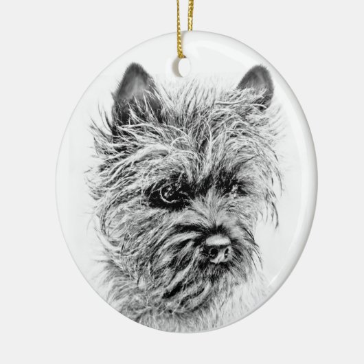 Norwich Terrier Keramisch Ornament (Links)