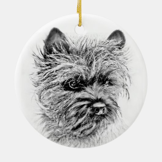 Norwich Terrier Keramisch Ornament (Achterkant)