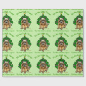 Norwich Terrier Kerstmis Cadeaupapier (Vlak)