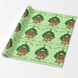 Norwich Terrier Kerstmis Cadeaupapier