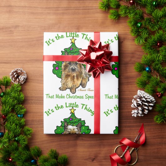 Norwich Terrier Kerstmis Cadeaupapier (Feestdagen Geschenken)