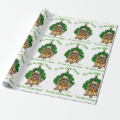 Norwich Terrier Kerstmis Cadeaupapier (Uitgerold)