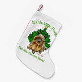 Norwich Terrier Kerstmis Kleine Kerstsok (Voorkant (Hangend))