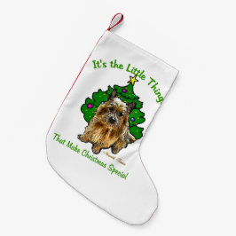 Norwich Terrier Kerstmis Kleine Kerstsok