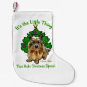 Norwich Terrier Kerstmis Kleine Kerstsok (Voorkant)