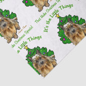 Norwich Terrier Kerstmis Tissuepapier (Detail)
