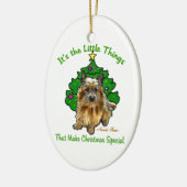 Norwich Terrier Lovers Kerstmis Keramisch Ornament (Links)