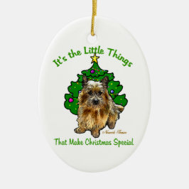 Norwich Terrier Lovers Kerstmis Keramisch Ornament