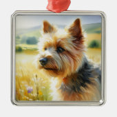 Norwich Terrier Metalen Ornament (Voorkant)