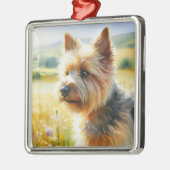 Norwich Terrier Metalen Ornament (Links)