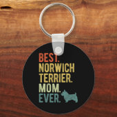 Norwich Terrier Moeder Ooit Hondenliefhebbers Moed Sleutelhanger (Voorkant)