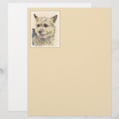 Norwich Terrier Painting - Cute Original Dog Art (Voorkant / Achterkant)