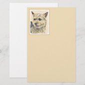 Norwich Terrier Painting - Cute Original Dog Art Briefpapier (Voorkant / Achterkant)