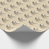 Norwich Terrier Painting - Cute Original Dog Art Cadeaupapier (Hoek)