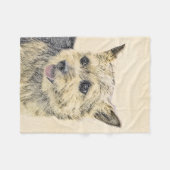 Norwich Terrier Painting - Cute Original Dog Art Fleece Deken (Voorkant (Horizontaal))