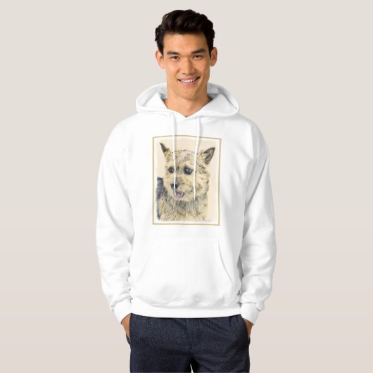 Norwich Terrier Painting - Cute Original Dog Art Hoodie (Voorkant volledig)