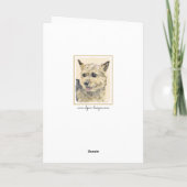 Norwich Terrier Painting - Cute Original Dog Art Kaart (Achterkant)