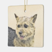 Norwich Terrier Painting - Cute Original Dog Art Keramisch Ornament (Links)