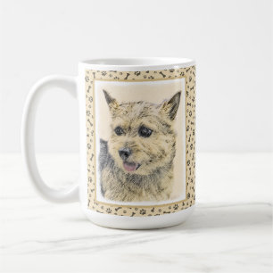 Norwich Terrier Painting - Cute Original Dog Art Koffiemok