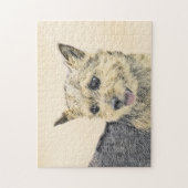 Norwich Terrier Painting - Cute Original Dog Art Legpuzzel (Verticaal)