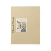 Norwich Terrier Painting - Cute Original Dog Art N Notitieblok (Linkerzijde)